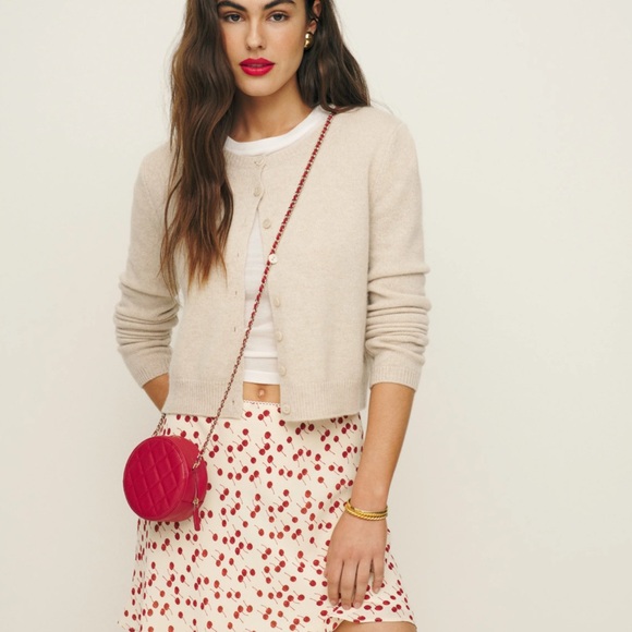 Reformation cherry brandy mini skirt - Picture 3 of 3